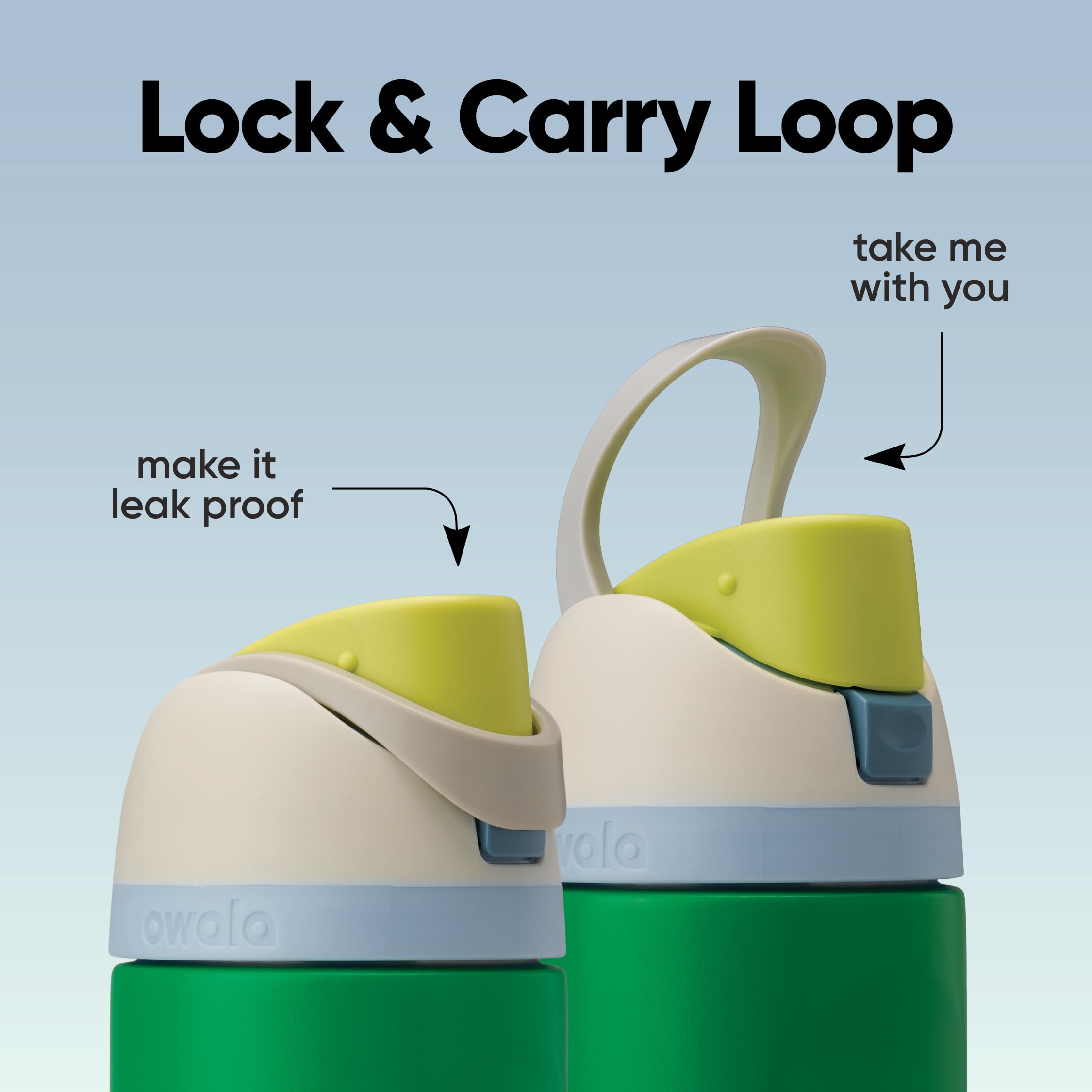 Owala FreeSip Insulated Stainless Steel Water Bottle with Straw, BPA-Free Sports Water Bottle, Great for Travel, 24 Oz, Denim